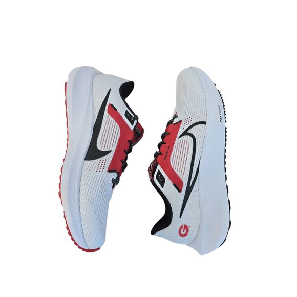 NIKE AIR ZOOM PEGASUS 40 UGA GEORGIA BULLDOGS WHITE RED BLACK MEN’S - Picture 10 of 11